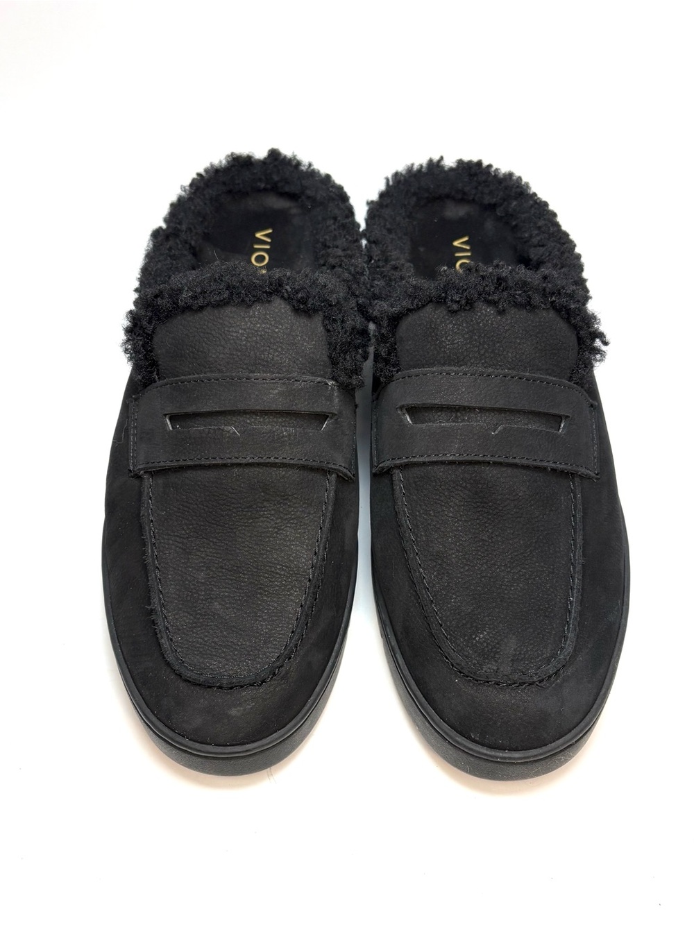 Vionic Black Suede Slide Slippers | 9